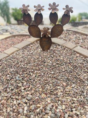 View of decorative landscape gravel