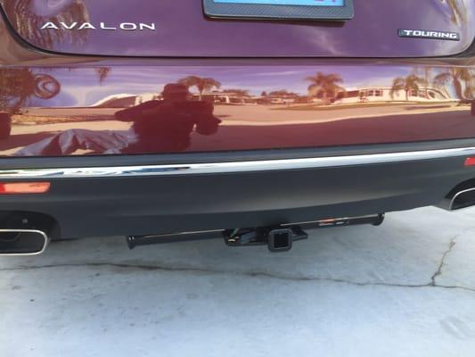 2016 Toyota Avalon with Curt hitch installed by Roy's Trailer Country Punta Gorda, Florida.