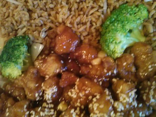 Sesame Chicken with Chicken Fried Rice