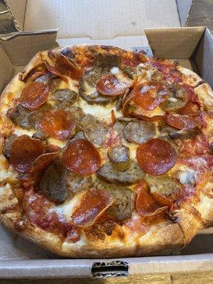 Personal carnivore pizza