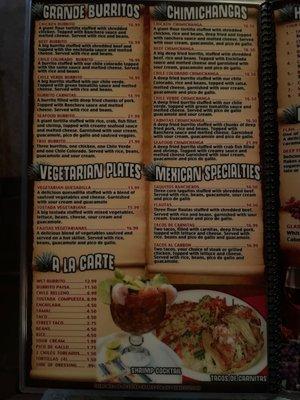 El Patio Menu