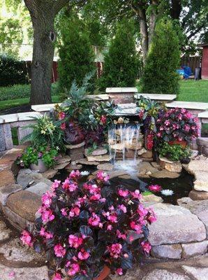 Waterfall found in our meditation garden open during the spring and summer