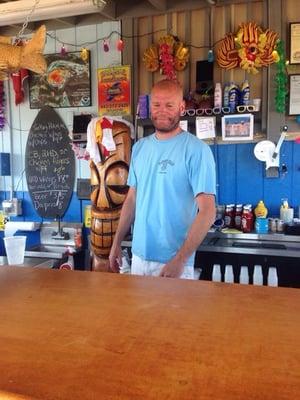 Flanders bar tending at Flantasy Island.