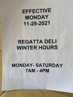 New hours