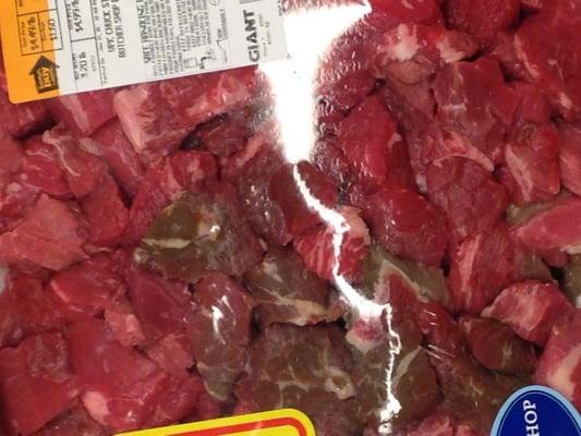 Would you buy meat that is visibly decomposing?