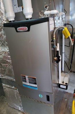 Much better quality furnace, 95% efficiency, expertly installed.