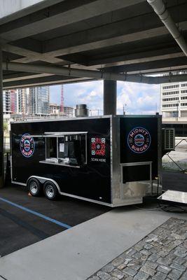 Food truck is at the entrance