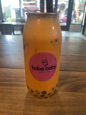 Thai tea with boba