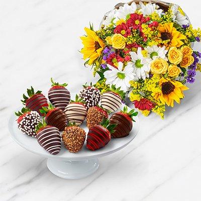 Now offering fresh flowers paired with a delicious treat!