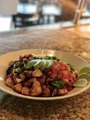 Blackened Salmon Mexican Bowl Special