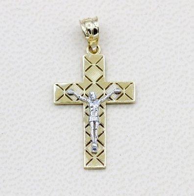 Men Gold Cross pendant 18k 21k 14k necklace