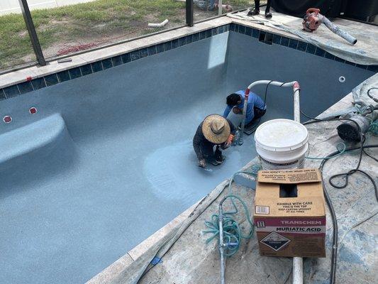 Pool being created