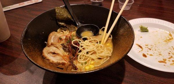 Spicy Miso Ramen  -The broth really warms the body and it has just the right level of spicyness.