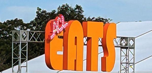 Sign at ACL for where to order food