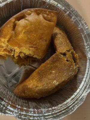 Chicken and beef empanadas