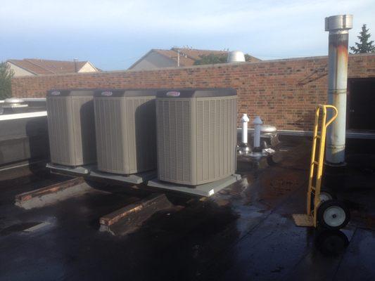 Office building install of 3 Lennox systems.