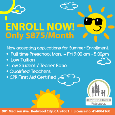 Summer Enrollment open till spots are filled