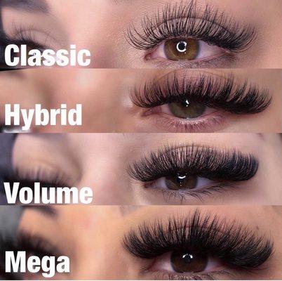 We do all different type of lashes !!!!