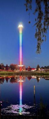 2022 The swing ride reflecting in the lake