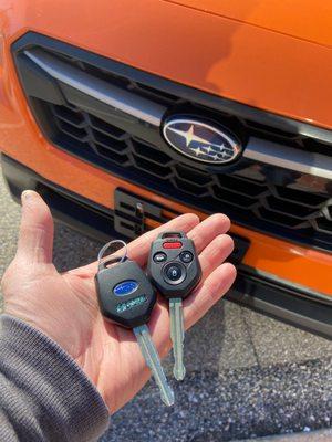 Subaru forester key cut and programmed