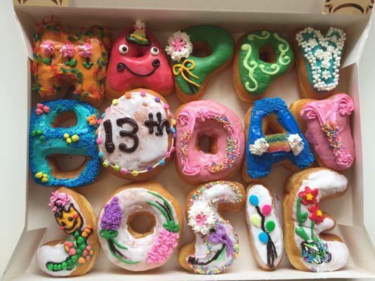 Birthday donuts. So cute!