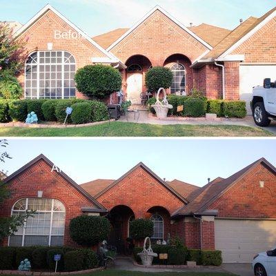 Exterior painting before and after..