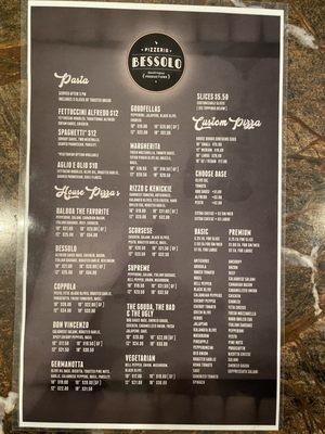 Menu side 2