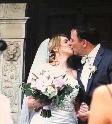 Bride and groom flowers