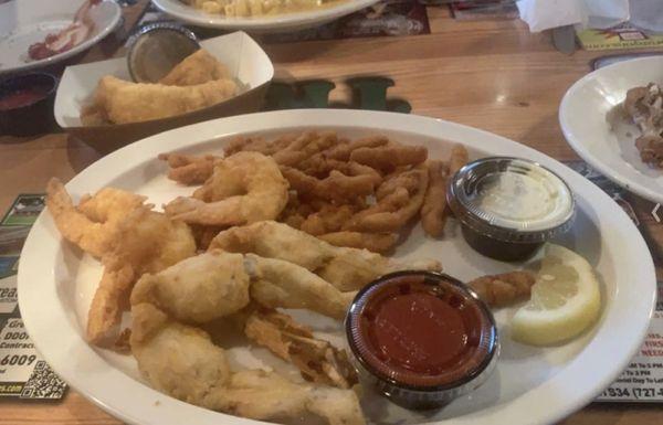 (I don't remember what it's called) seafood sampler thing