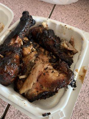 Jerk chicken, very delicious and cooked right