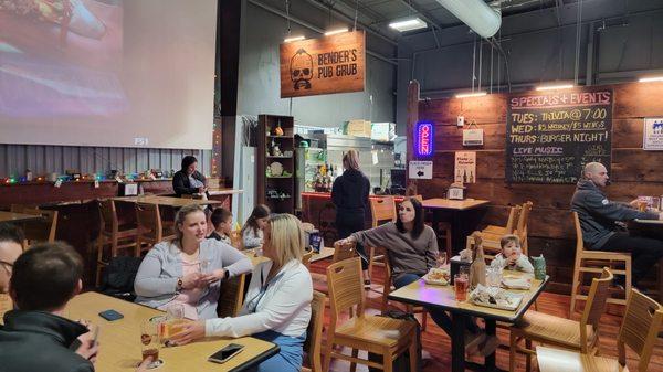 A view of the taproom towards Bender's.