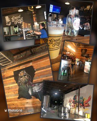 Collection of images at the brewery