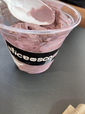 Black raspberry truffle ice cream