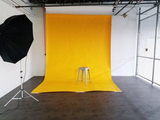 Our upstairs studio available for photographers to rent.