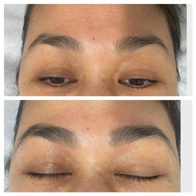 Brow wax and tint