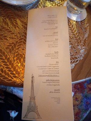 7-course tasting menu