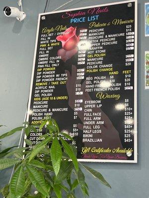 Price list,,, needs updated