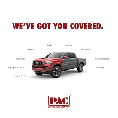 We've got you covered - Front end to rear end collision, call PAC now!