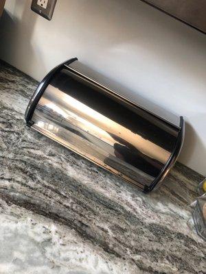 Stainless steel bread container