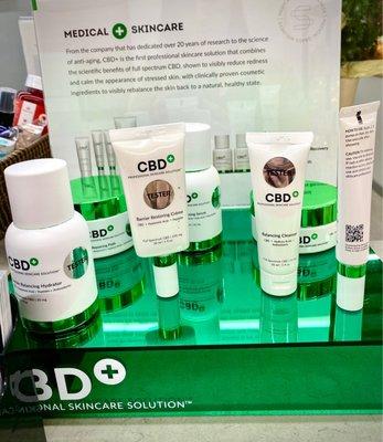 Various CBD Skincare Solution products for purchase &/or test.