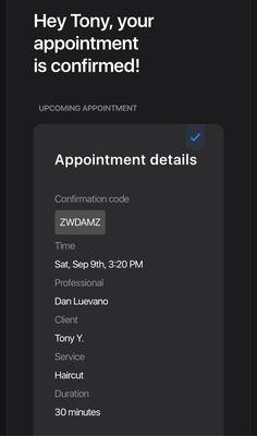 My appointment