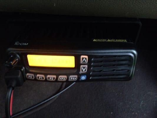 Icom F6061D UHF mobile radio with IDAS digital card for local NXDN repeater. Also the microphone is a HM - 148G