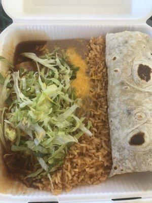 Combination enchilada burrito