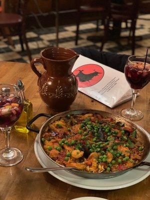 Valenciana Paella with sangria!