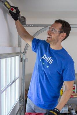 Puls garage door repair includes a free, 25-step in-home estimate.