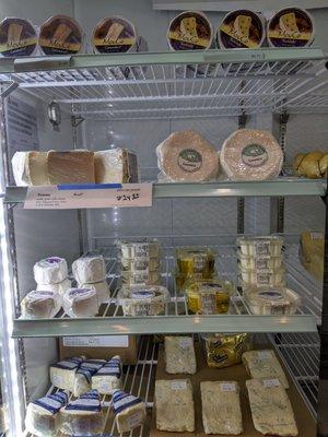 Just a few of our many fine cheeses, local and imported