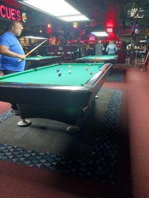 My bro on the pool table billiards.