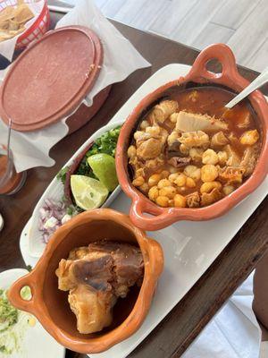 Menudo with added pozole (per my request).