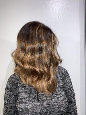 Warm caramel balayage IG @Najjbeautyworld