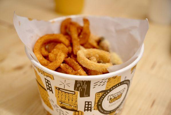 Cajun and corn curly fries